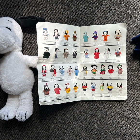 Snoopy | 1950s plush with 5 outfits and carrying case collectible - Picture 8 of 15